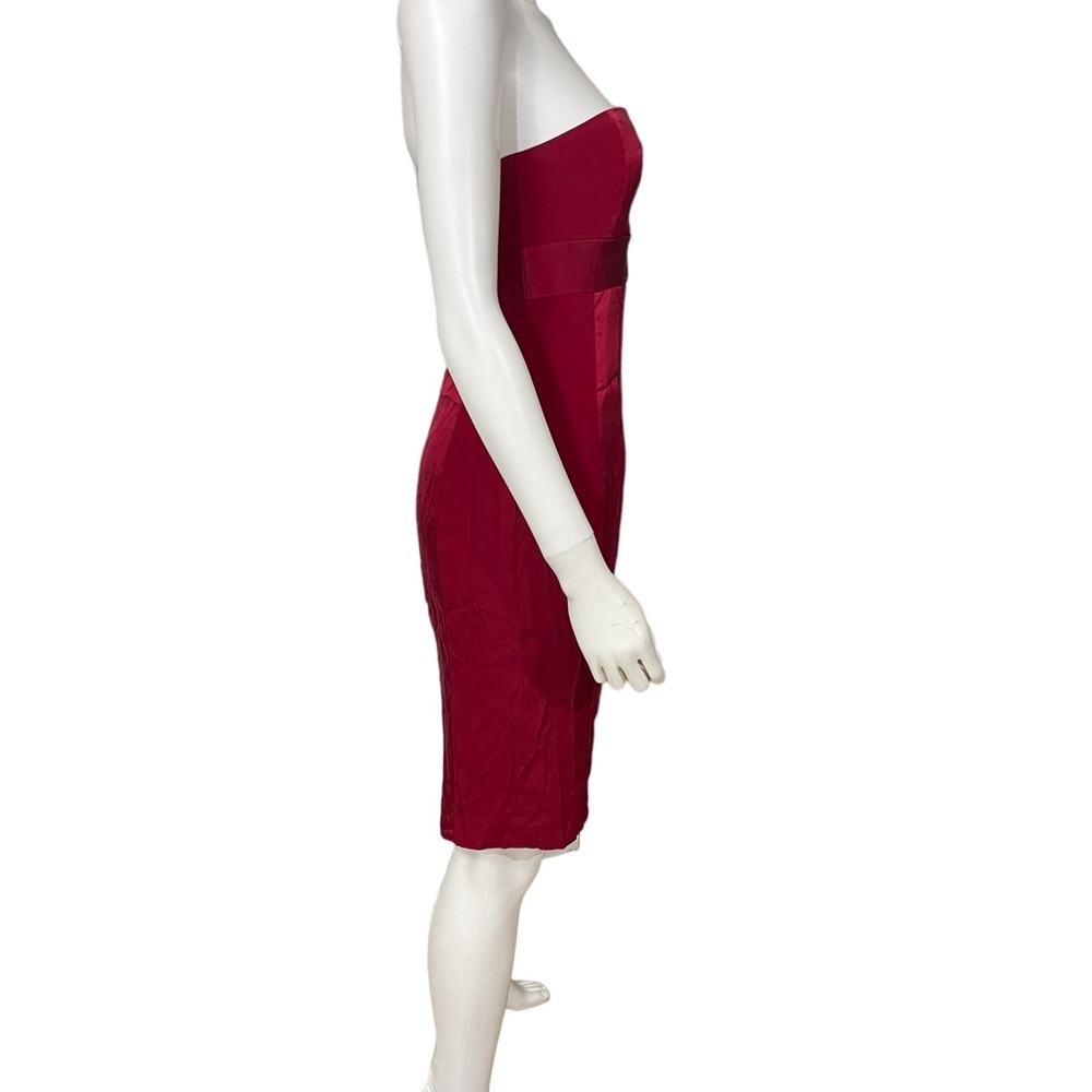 Express Design Studio Red Strapless Cocktail Dres… - image 4
